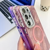 halpa Samsung-kotelot-puhelin Etui Käyttötarkoitus S24 Ultra S24 Plus S24 S24 FE S23 Ultra A55 A35 A25 A15 5G A54 S25 Ultra Takakuori Magneetti Tukee langatonta latausta rannehihnalla Retro Pinnoitus