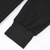 cheap Sweatpants-Men&#039;s Sweatpants Joggers Trousers Waffle Pants Pocket Drawstring Elastic Waist Plain Comfort Warm Full Length Outdoor Daily Running Fashion Casual / Sporty Black Navy Blue