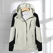 cheap Fleece &amp; 3 in 1 Jackets-Men&#039;s Hoodie Jacket Outdoor Jacket Hiking Jacket Winter Outdoor Waterproof Breathable Soft Detachable Cap Jacket Full Length Visible Zipper Fishing Climbing Beach Dark Brown Dark Grey Navy Black Ivory