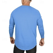 Homme T-shirt Chemise à Manches Longues manche longue Col ras du cou Printemps & Automne Uni Mode Designer Basique Classique Vacances Rue Sortir Noir Blanche bleu marine T-shirt haut de gamme pour abordables t-shirts de base-Homme T-shirt Chemise à Manches Longues manche longue Col ras du cou Printemps & Automne Uni Mode Designer Basique Classique Vacances Rue Sortir Noir Blanche bleu marine T-shirt haut de gamme pour