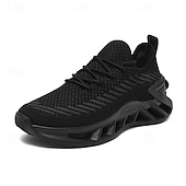 baratos Ténis para Homem-tênis de corrida flyknit respirável vermelho masculino com sola acolchoada leve – ideal para treinos e uso diário