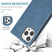 economico Cover per iPhone-telefono Custodia Per iPhone 16 Pro Max Plus iPhone 15 Pro Max Plus iPhone 14 13 12 11 Pro Max Plus Mini SE Per retro Con supporto A calamita Slot per schede Retrò TPU pelle sintetica