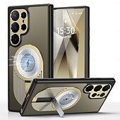 Χαμηλού Κόστους Samsung Θήκη-τηλέφωνο tok Για Samsung Galaxy S24 Ultra S24 FE S23 Ultra S22 Ultra S21 FE S25 Ultra Θήκη μαγνητικής προσρόφησης Με Magsafe με βάση στήριξης Υποστήριξη ασύρματης φόρτισης Ανθεκτική σε πτώσεις TPU PC