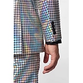 economico Outfit-Metallico Disco Anni &#039;80 Pantaloni Abiti Completi &amp; Blazer Disco Per uomo Costume di Carnevale Natale Carnevale martedì grasso Festa / Sera Parata dell&#039;Orgoglio Mese dell&#039;orgoglio Adulti Costume