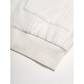 economico Giacche e cappotti firmati-bomber casual con scollo a giro e maniche raglan testurizzate