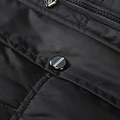 levne Pánská péřová vesta-Pánské Puffer Vesta Fleecová vesta Vesta Denní Rande Dovolená Módní Na běžné nošení Podzim zima Kapsy Polyester Zahřívací Pohodlné Pevná barva Skrytý Zapnul přední Stojáček Běžný Černá Vodní modrá