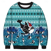 preiswerte Sweatshirts &amp; Hoodies-Anime 3D-Druck 3D Bischofsärmel Kapuzensweatshirt Cartoon Manga Weihnachtsmann Grafik für Paar Herren Damen Erwachsene 3D-Druck  für Weihnachten Karneval Party Festival