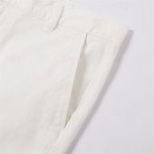 cheap Chinos-Men&#039;s Trousers Chinos Summer Pants Casual Pants Front Pocket Plain Comfort Breathable Casual Daily Holiday Fashion Basic Black White