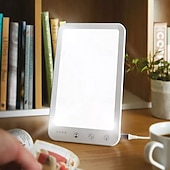 abordables Protections personnelles-Lampe triste Lampe de luminothérapie sans UV Lampe portable à lumière naturelle avec lumière LED et 3 niveaux de luminosité réglables et température de couleur &amp;fonction mémoire