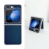 お買い得  サムスン用ケース-Samsung Galaxy Z Flip 6 Z Flip 5 Z Flip 4 Z Flip 3 用の電話ケース バックカバー ショックプルーフ レトロ TPU PUレザー