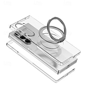 cheap Samsung Cases-Phone Case For Samsung Galaxy Z Fold 6 Back Cover with Stand Holder Transparent Support Wireless Charging PC