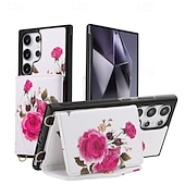 baratos Capa Samsung-telefone Capinha Para S24 Ultra S24 Plus S23 Ultra S23 Plus Capa traseira Com Suporte com cordão com pulseira Retro TPU Couro PU