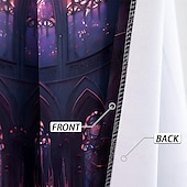 お買い得  ブラックアウトカーテン-2パネルカーテンドレープ遮光カーテンリビングルーム寝室キッチン屋内ステンドグラス窓装飾断熱部屋を暗くする