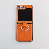 economico Cover Samsung-telefono Custodia Per Capovolgi Z 6 Z Flip 5 Z Flip 4 Z Flip 3 Per retro Fibbia ad anello Resistente agli urti Retrò TPU pelle sintetica