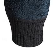 baratos suéter cardigã masculino-Homens Sueter Cardigan Suéter Cortado Suéter com zíper Suéter de malha Estriado Tricotar Padrão Patchwork Bolsos Bloco de cor Colarinho Chinês Moda Clássico Roupa Diária Encontro Roupa Outono