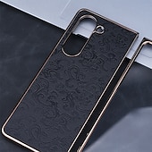 Недорогие Чехлы для Samsung-телефон Кейс для Назначение SSamsung Galaxy Z-сгиб 6 Z Fold 5 Z Fold 4 Z Fold 3 Кейс на заднюю панель и протектор экрана Защита от удара ПК Кожа PU