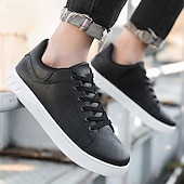economico Sneakers da uomo-sneakers casual da uomo marroni con lacci - design minimalista con suola bianca, comfort quotidiano
