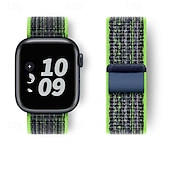 baratos Pulseiras de Apple Watch-Pulseira Esportiva Compatível com Pulseira Apple Watch 38mm 40mm 41mm 42mm 44mm 45mm 49mm Ajustável Tecido pulseira de substituição para iwatch Ultra 2 Series 9 8 7 SE 6 5 4 3 2 1