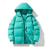 preiswerte Daunenjacken &amp; Parkas für Herren-Herren Wintermantel puffer jacket Gefütterte Jacke Tasche Polyester Freizeitskleidung Verabredung Urlaub Standard Modisch Brautkleider schlicht Komfortabel warm Herbst Winter Solide / einfarbig