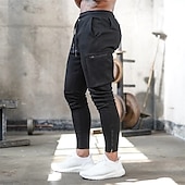 baratos Calças de Corrida &amp; Meias-Homens Calça Joggers Calças Esportivas Calças de Corrida Calça esportiva Calças de ginástica Bolsos Com Cordão Laço de toalha Cintura elástica Calças Ao ar livre Desportos e Ar livre Atlético Secagem