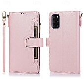 Недорогие Чехлы для Samsung-телефон Кейс для Назначение S21 FE S21 S21 Ультра Плюс A72 S20 Plus S20 Ультра S20 A12 A32 A52 Кейс на заднюю панель со стендом с ремешком на запястье Разъем для карты Ретро ТПУ Кожа PU