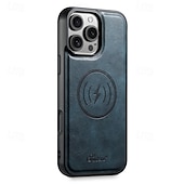 お買い得  iPhone用ケース-電話 ケース 用途 iPhone 16 Pro Max プラス iPhone 15 プロマックスプラス iPhone 14 13 12 Pro Max Plus iPhone 14 Pro Max iPhone 13 12 Pro Max バックカバー スタンド付き 取り外し可 磁石バックル レトロ風 TPU PC PUレザー