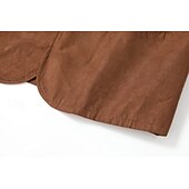 levne Faux semišové bundy-Pánské Rüzgarlık Bunda z umělého semiše Westernová kožená bunda Denní Dovolená Zahřívací Fleece límec Bez fleece podšívky Podzim zima Bez vzoru Módní Šik ven Kapuce Standardní Hnědá Khaki Šedá Saka