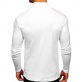 cheap Basic T shirts-Men&#039;s Dralon Mock Turtleneck T shirt Tee Turtleneck shirt Tee Top Long Sleeve Shirt Plain Turtleneck Street Vacation Long Sleeve Soft Clothing Apparel Fashion Designer Basic