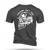 voordelige Grafisch T -shirt voor heren-Heren Freedom Isn&#039;t Free T Shirt Veteranen Geschenken Tee Top 100% Katoen Korte Mouwen Graphic Shirt Zwart Donkergrijs Legergroen Comfortabele Tee Sport Buiten Vakantie Mode Designer Kleding
