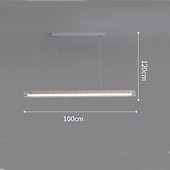 baratos Design de linha-Luminária pendente de design de linha de 100 cm com acabamentos pintados em acrílico led moderno 110-120v 220-240v