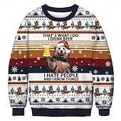 preiswerte Sweatshirts &amp; Hoodies-Anime 3D-Druck 3D Bischofsärmel Kapuzensweatshirt Cartoon Manga Weihnachtsmann Grafik für Paar Herren Damen Erwachsene 3D-Druck  für Weihnachten Karneval Party Festival