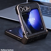 economico Cover Samsung-telefono Custodia Per Samsung Galaxy Z Flip 7 Z Flip 6 Z Flip 5 Z Flip 4 Z Flip 3 Copertura Posteriore Resistente agli urti Retrò PC Pelle PU