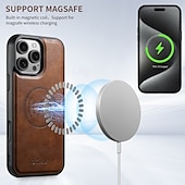 お買い得  iPhone用ケース-電話 ケース 用途 iPhone 16 Pro Max プラス iPhone 15 プロマックスプラス iPhone 14 13 12 Pro Max Plus iPhone 14 Pro Max iPhone 13 12 Pro Max バックカバー スタンド付き 取り外し可 磁石バックル レトロ風 TPU PC PUレザー