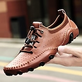 cheap Men&#039;s Sneakers-Men&#039;s White Perforated Casual Shoes with Hand-Stitched Detailing, Breathable Mesh Upper and Comfortable Slip-On Design