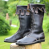 abordables Calzado-Medieval Renacimiento Zapatos Hombre Unisexo Celta Pirata Víspera de Todos los Santos Carnaval Mascarada Fiesta / Noche LARP Feria Ren Adulto Zapatos