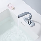 cheap Bathroom Sink Faucets-Wash Basin Mixer Tap Creative Design Brushed Gold Basin Mixer Tap Deck Mounted Cold and Hot Bathroom Faucet