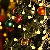 Недорогие Питание от батареек-10м 80 LED светодиодные шары на батарейках наружные струнные огни для вечеринок садов и праздничного декора