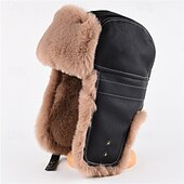 billige Utendørs hodeplagg-Herre Aviator Hat Hold Varm Vindtett Bekvem til Fisking Camping / fotturer / grotting Reise Helfarge Polyester Vinter Høst