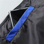 cheap Men&#039;s Vest-Men&#039;s Puffer Vest Padded Gilet Quilted Vest Daily Date Vacation Fashion Casual Fall &amp; Winter Pocket Polyester Warm Comfortable Color Block Zipper Stand Collar Regular Fit Black Yellow Red Royal Blue