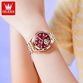 abordables Relojes mecánicos-OLEVS Mujer Relojes Mecánico Moda Reloj Casual Reloj de Muñeca Cuerda Automática Luminoso IMPERMEABLE Decoración Acero Inoxidable Reloj