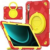 זול כיסוי טאבלט Samsung-לוּחַ כיסויים מכסים ל עבור Samsung Galaxy Tab S9 Plus 12.4&quot; נייד ידית רצועת כתף תבנית גאומטרית PC סיליקון