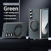 baratos Capa Samsung-telefone Capinha Para Dobra Z 7 Dobra Z 6 Z Fold 5 Z Fold 4 Z Fold 3 Capa traseira Com Suporte e protetor de tela Magnética Retro PC Metal