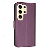 baratos Capa Samsung-telefone Capinha Para S24 S24 Ultra Plus S24 FE S23 S22 S21 S20 Ultra Plus FE A72 A52 A32 A22 A12 A71 A51 A31 A53 A33 A23 A13 S25 Ultra Capa articulada Com Suporte com pulseira Slot para cartão Retro