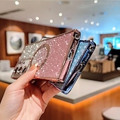abordables Carcasas Samsung-teléfono Funda Para S24 S24 Ultra Plus S24 FE S23 S22 S21 S20 Ultra Plus FE S25 Ultra Funda Trasera Magnética Soporte de carga inalámbrica Antigolpes Retro Enchapado