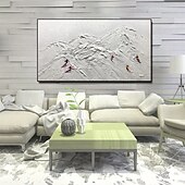preiswerte Landschaftsgemälde-großes handgemachtes abstraktes Leinwandbild handgemaltes Ski-Schnee-abstraktes Gemälde nordisches abstraktes Ski-Gemälde für Wohnzimmer abstraktes Gemälde Boho abstraktes Wandbild