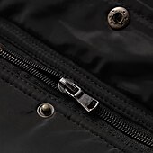 abordables Gilets-Homme Gilet matelassé Gilet polaire Gilet du quotidien Rendez-vous Vacances Mode Décontractées Automne hiver Poche Polyester Chaud Confortable Couleur unie Cachée Boutonné devant Mao Standard Noir