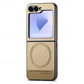 halpa Samsung-kotelot-puhelin Etui Käyttötarkoitus Z Flip 6 Z Flip 5 Z Flip 4 Z Flip 3 Takakuori Magneetti Tukee langatonta latausta Iskunkestävä Retro TPU PC