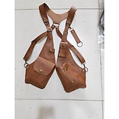 cheap Accessories and More-Men&#039;s Retro Underarm Backpack Crossbody Bag, Hidden Forearm Adjustable Pus Leather Shoulder Bag Outdoor Mobile Phone Holster Bag, One Size