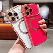 お買い得  iPhone用ケース-電話 ケース 用途 iPhone 16 Pro Max プラス iPhone 15 プロマックスプラス iPhone 14 13 12 11 Pro Max Plus iPhone 14 Pro Max Plus iPhone 13 12 11 Pro Max バックカバー 磁石バックル ワイヤレス充電をサポート 耐衝撃 レトロ風 仕上げ