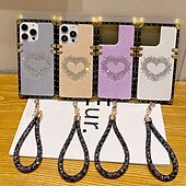 abordables Carcasas iPhone-teléfono Funda Para iPhone 16 Pro Max Plus iPhone 15 Pro Max Plus iPhone 14 13 12 11 Pro Max Plus iPhone 14 Pro Max iPhone 13 12 11 Pro Max Funda Trasera con correa de muñeca Antigolpes Retro TPU
